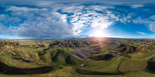 Vista aerea delle colline toscane a Terricciola
